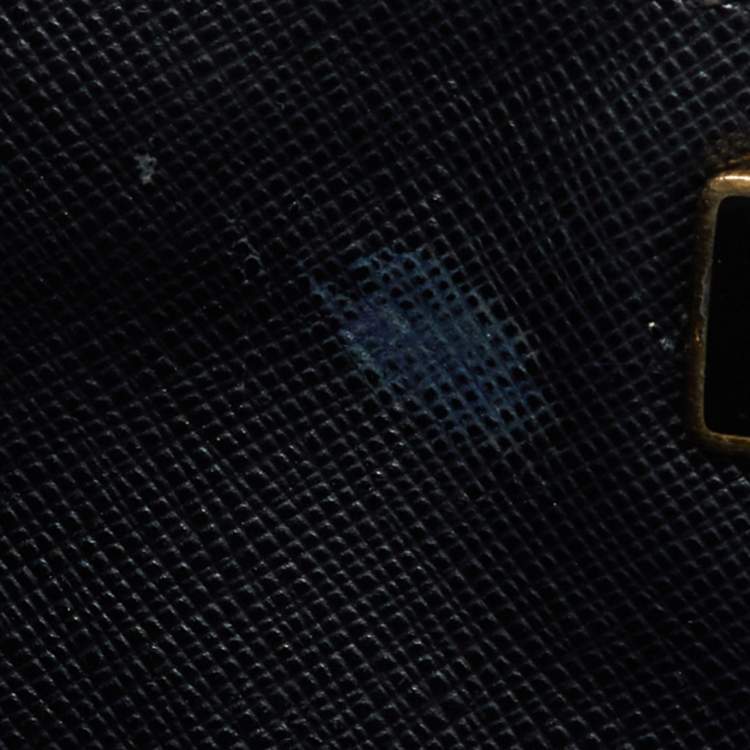 Pre Owned Prada Black Saffiano Lux Leather Extra Large Double Zip Galleria Tote