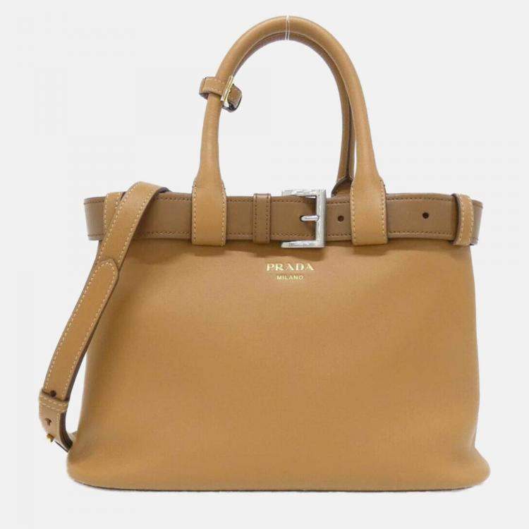 Pre Owned Prada Beige brown Camel Handbag