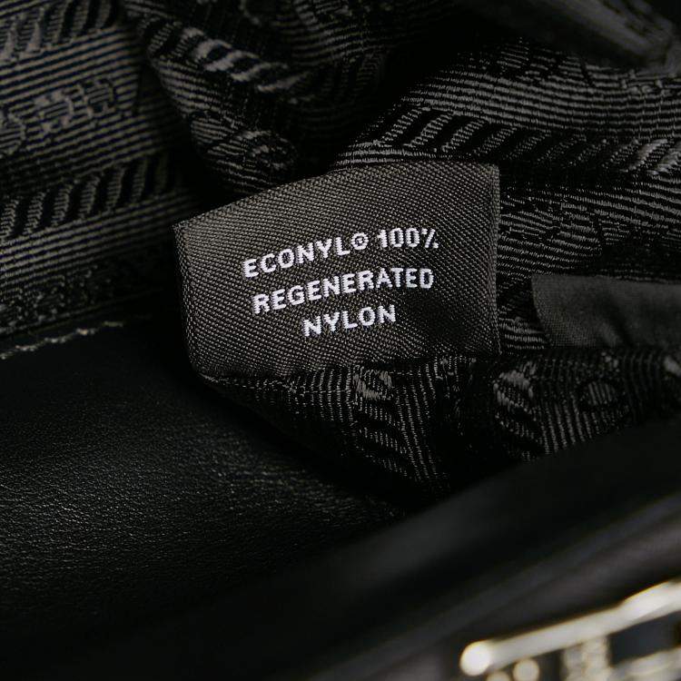 Pre Owned Prada Black Re-Nylon & Spazzolato Pocket Crossbody