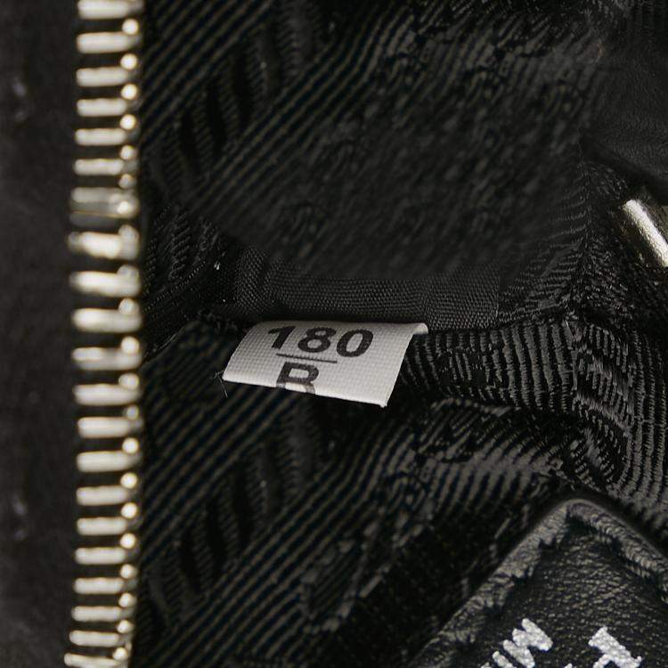 Pre Owned Prada Black Re-Nylon & Spazzolato Pocket Crossbody