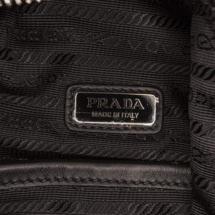Pre Owned Prada Black Cross Leather Bag