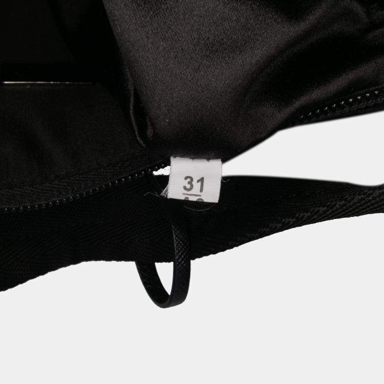 Pre Owned Prada Black Mini Satin Crystal Re Edition 2000 Shoulder Bag