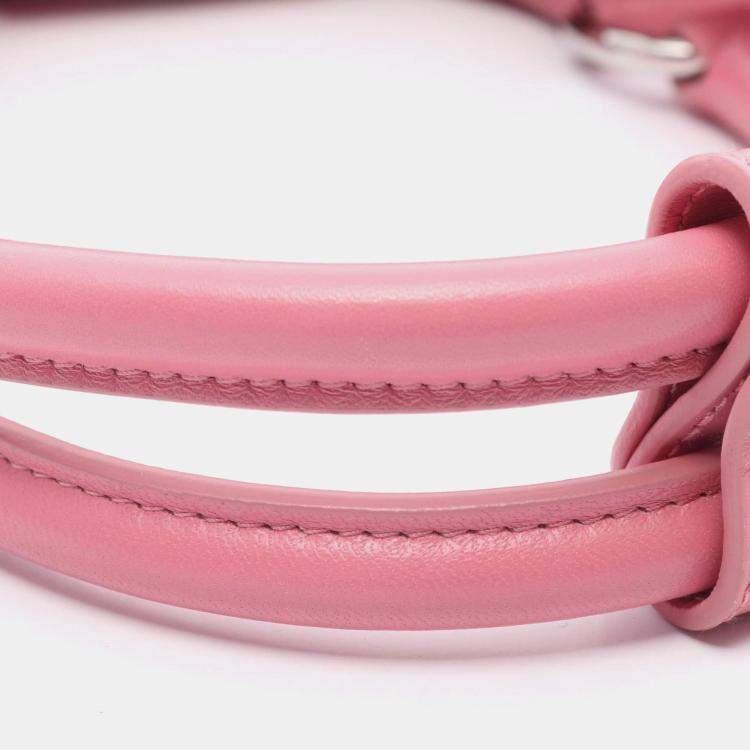 Pre Owned Prada Moon Pink  Leather Handbag 