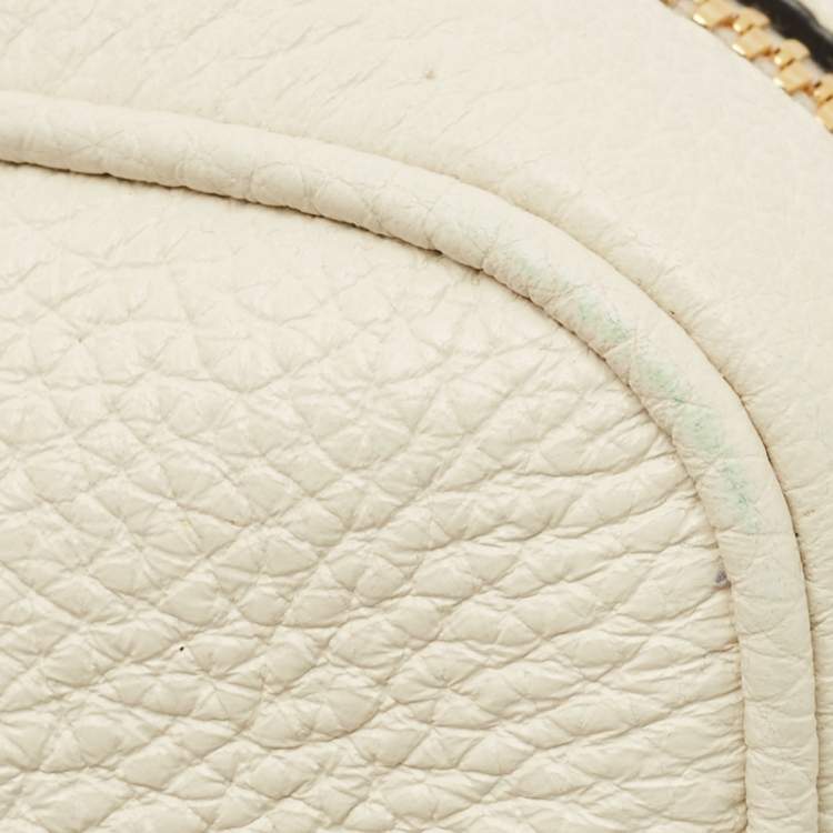Pre Owned Prada White Vitello Phenix Leather Camera Crossbody Bag