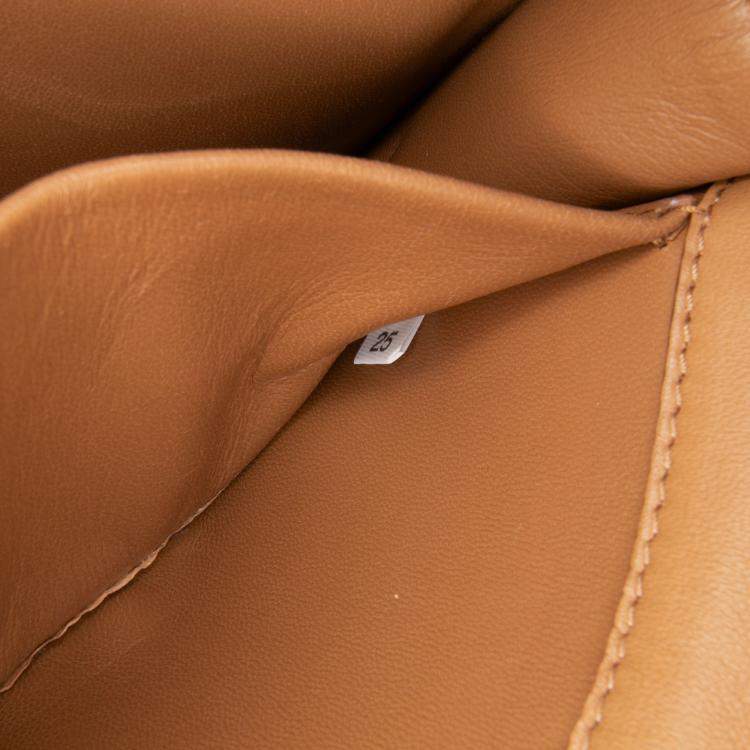 Pre Owned Prada Brown Nappa Stitched Satchel