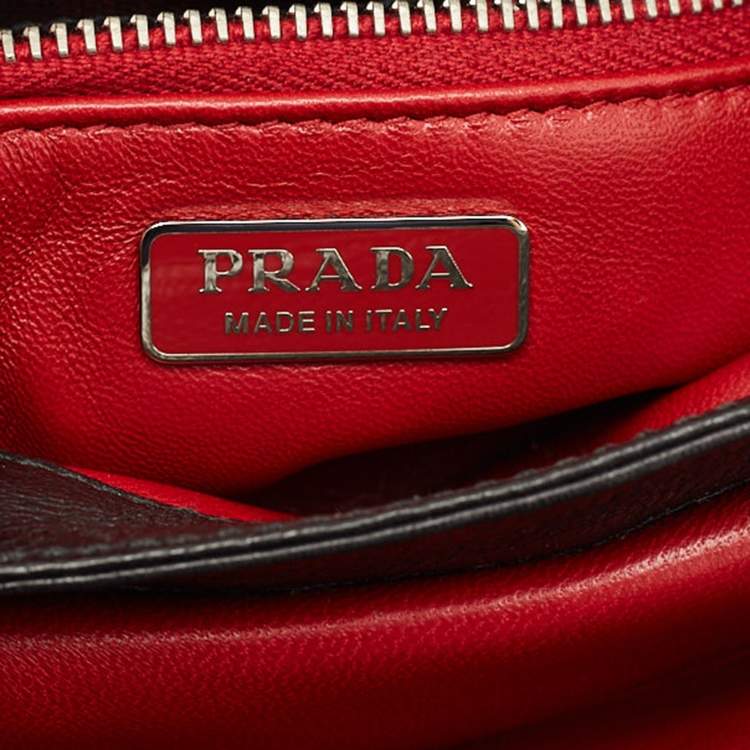 Pre Owned Prada Multicolor Leather Robot Flap Shoulder Bag