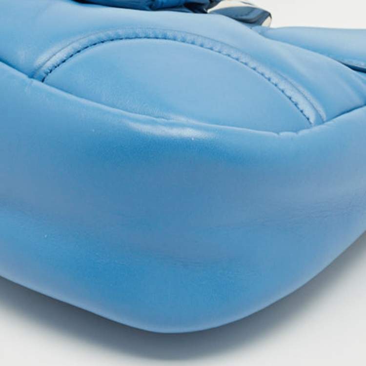Pre Owned Prada Blue Moon Padded Leather Re-edition 2002 Bag 