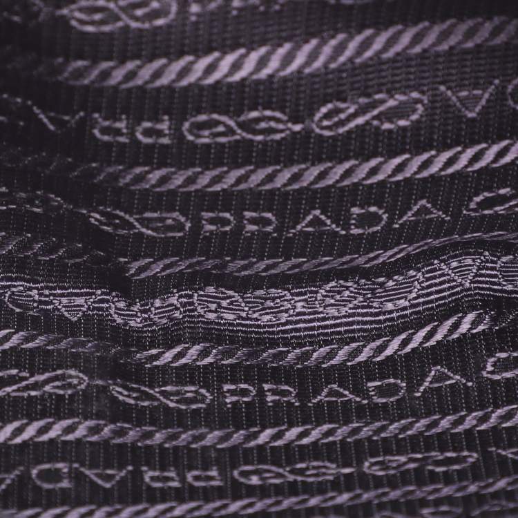 Pre Owned Prada Purple Leather Bow Clutch