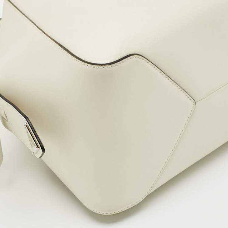 Pre Owned Prada White Softy Leather Supernova Satchel