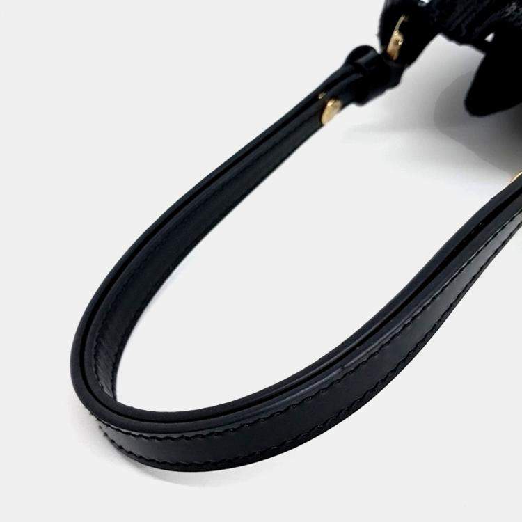 Pre Owned Prada Black Nylon and Sequins Sequined Re-Nylon Bucket Bag