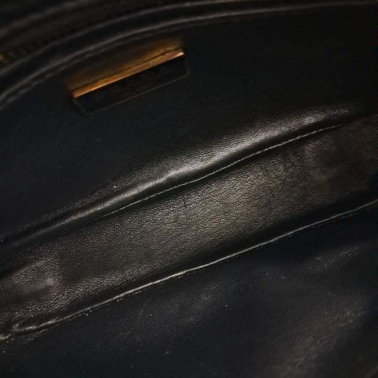 Pre Owned Prada Black Leather Saffiano Crossbody Bag