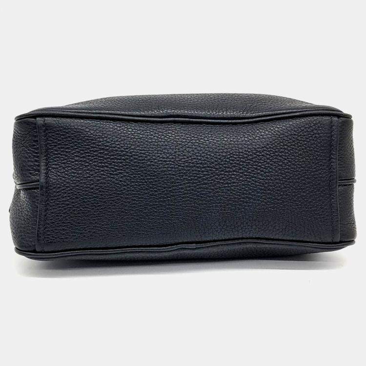 Pre Owned Prada Black Leather Vitello Phoenix Crossbody Bag
