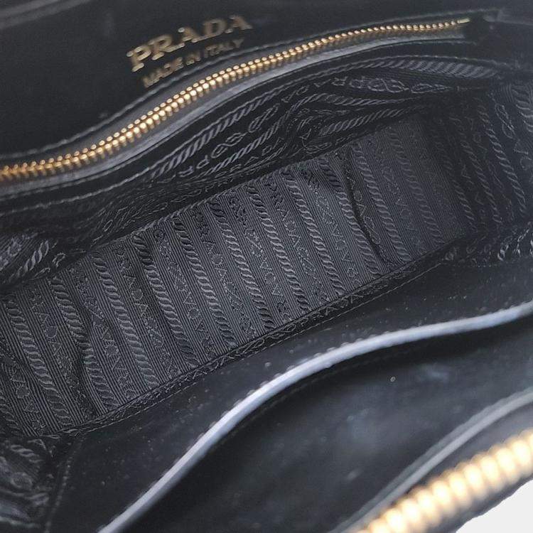 Pre Owned Prada Black Leather Soft Calf Diagram Crossbody Bag