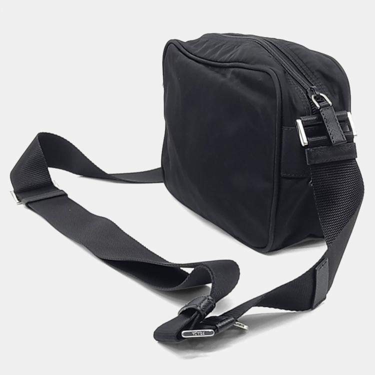 Pre Owned Prada Black Nylon Re-Nylon Crossbody Bag
