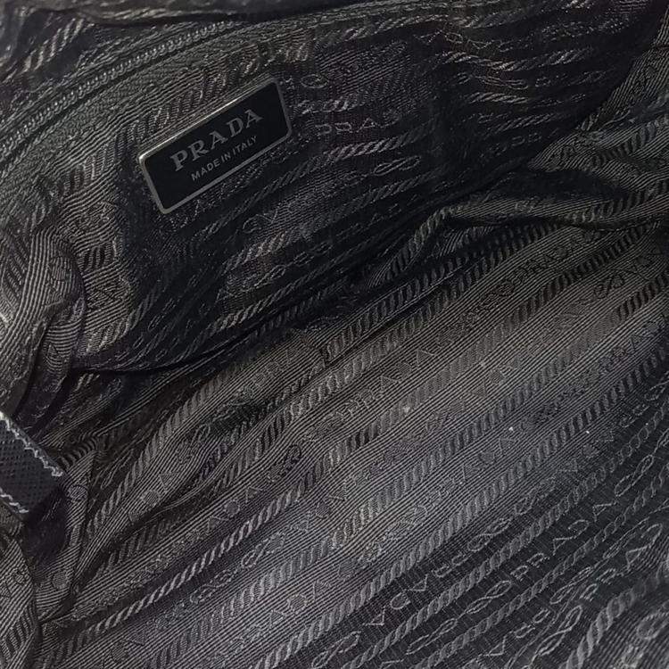 Pre Owned Prada Black Nylon Re-Nylon Crossbody Bag