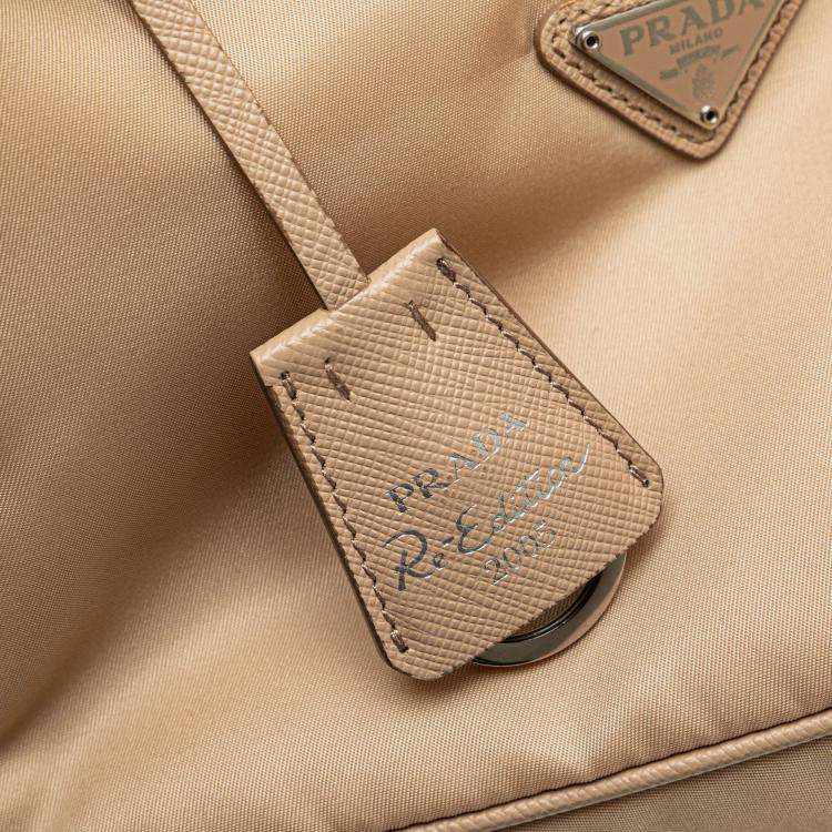 Pre Owned Prada Brown Re Nylon Re Edition 2005 Satchel