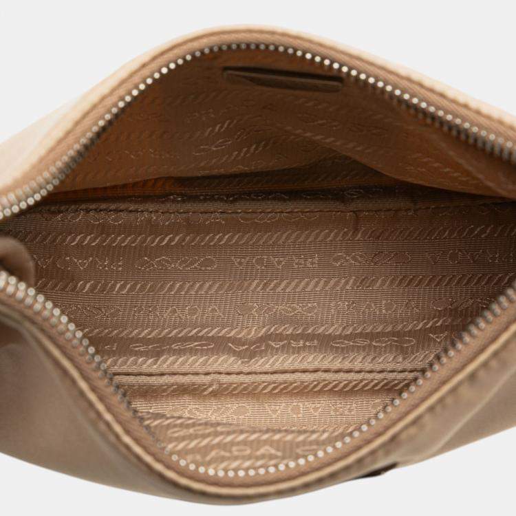 Pre Owned Prada Brown Re Nylon Re Edition 2005 Satchel