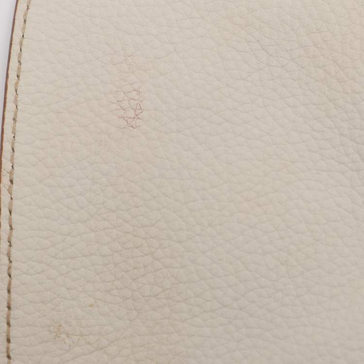 Pre Owned Prada Cream Leather Drawstring Backpack