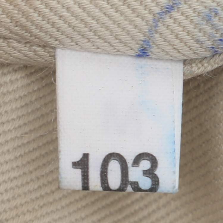 Pre Owned Prada Cream Leather Drawstring Backpack