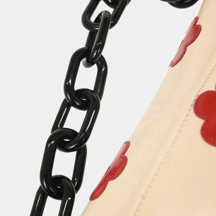 Pre Owned Prada White Leather Handbag