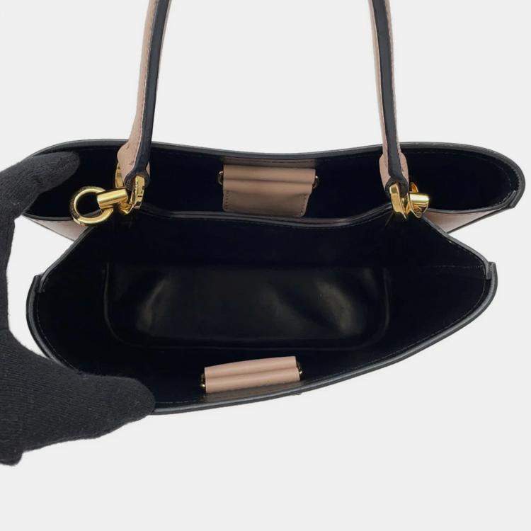 Pre Owned Prada Panier 2Wayhandbag Pink/Black Leather