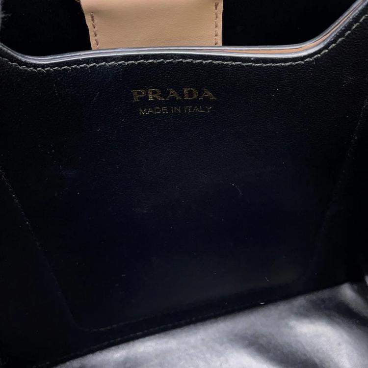 Pre Owned Prada Panier 2Wayhandbag Pink/Black Leather