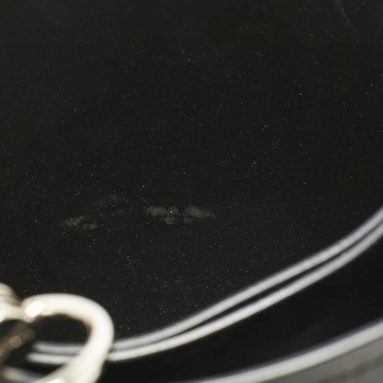 Pre Owned Prada Black Leather Tambour Bucket Bag