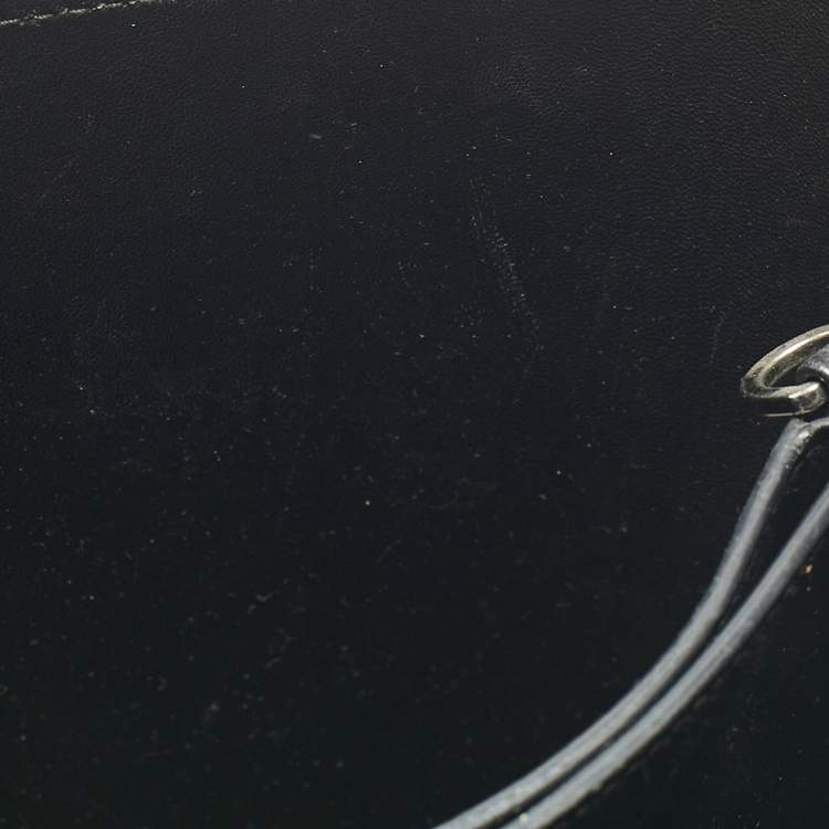 Pre Owned Prada Black Leather Tambour Bucket Bag