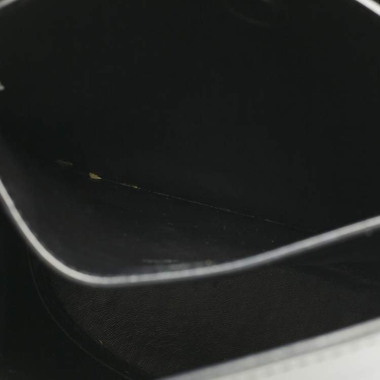 Pre Owned Prada Black Leather Tambour Bucket Bag