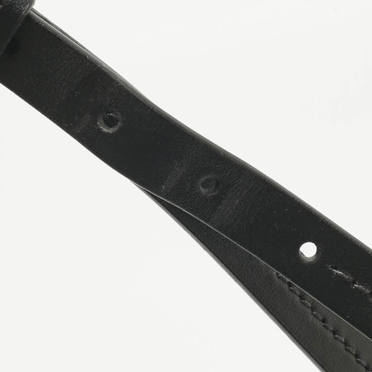 Pre Owned Prada Black Leather Tambour Bucket Bag