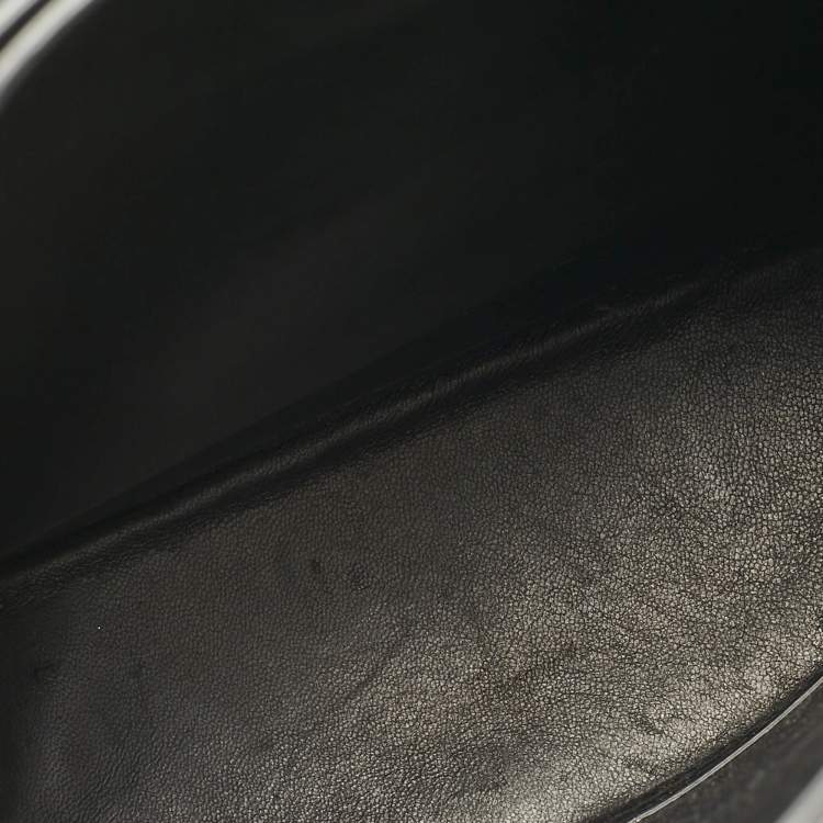 Pre Owned Prada Black Leather Tambour Bucket Bag