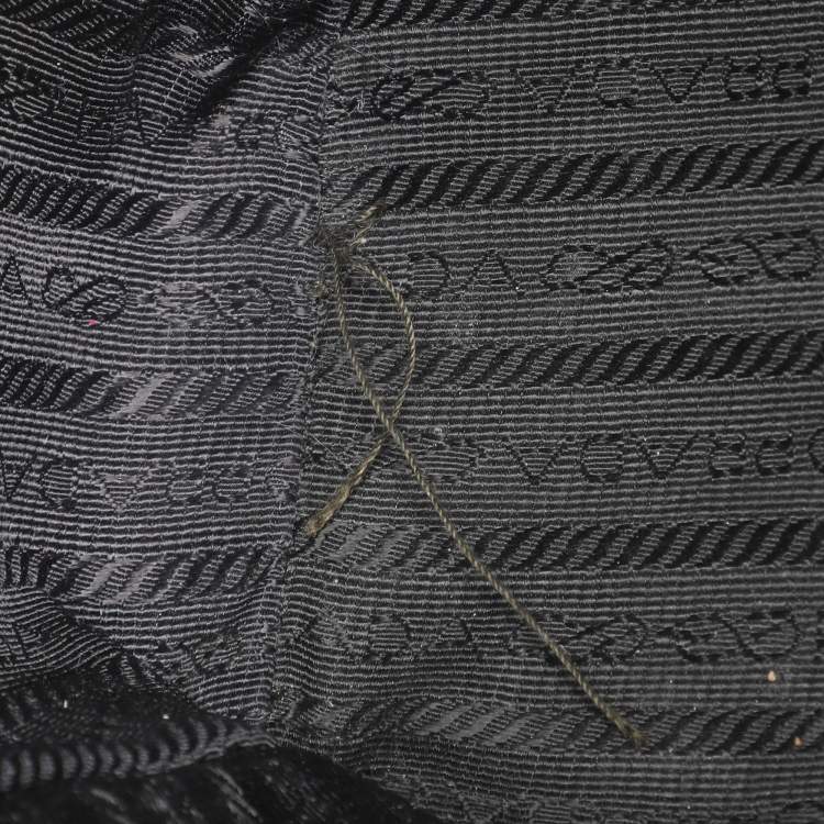 Pre Owned Prada Green Saffiano Lux Leather Small Double Zip Tote