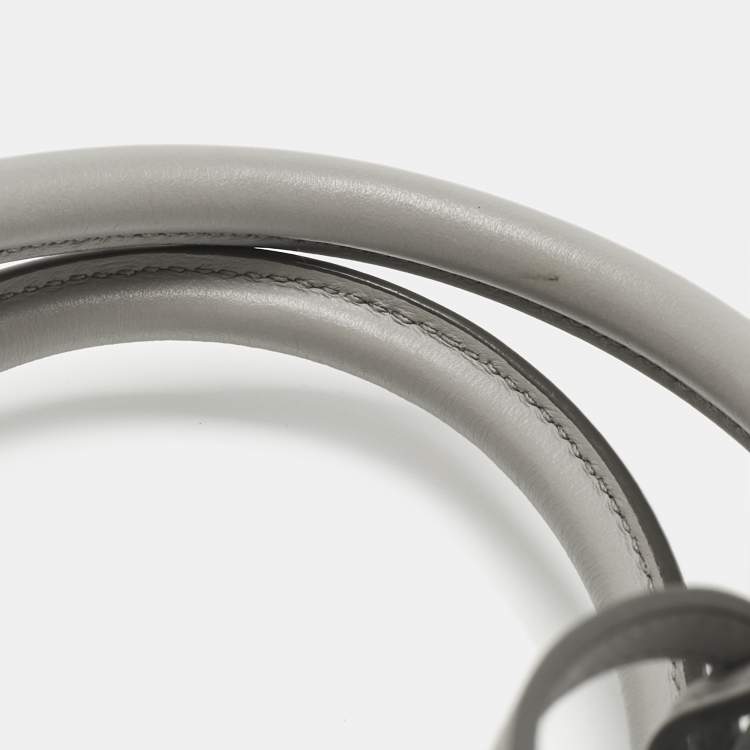 Pre Owned Prada Grey Saffiano and City Leather Paradigme Tote