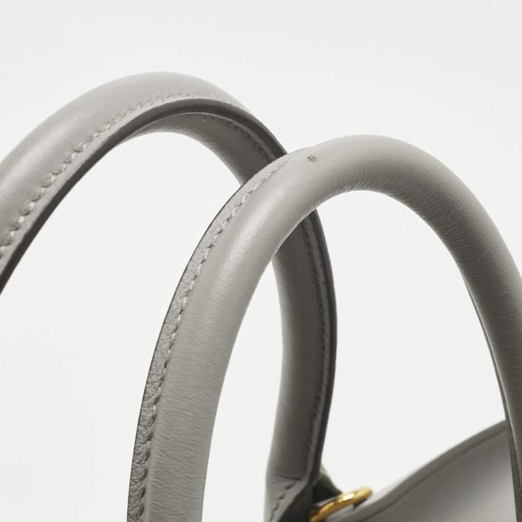 Pre Owned Prada Grey Saffiano and City Leather Paradigme Tote