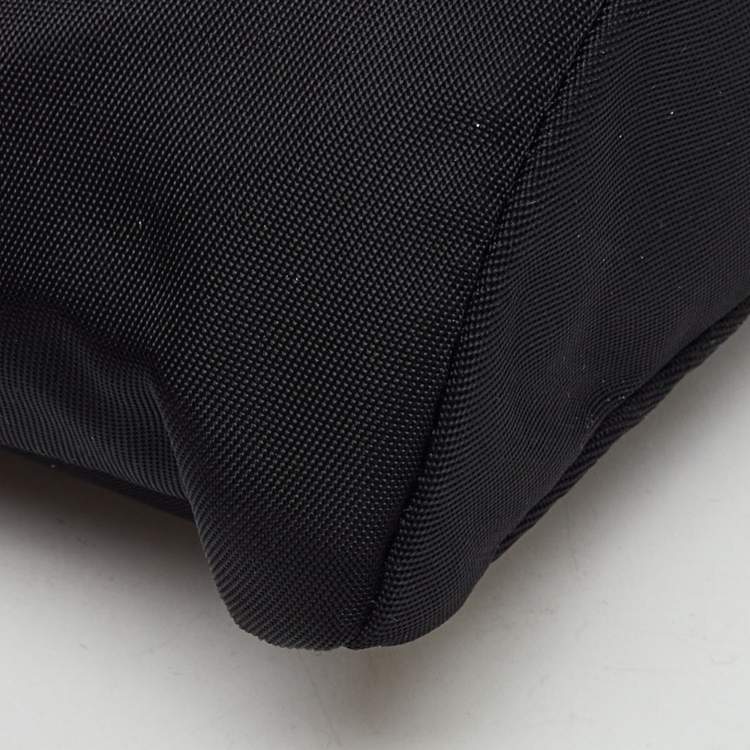 Pre Owned Prada Black Nylon Logo Wrist Pouch