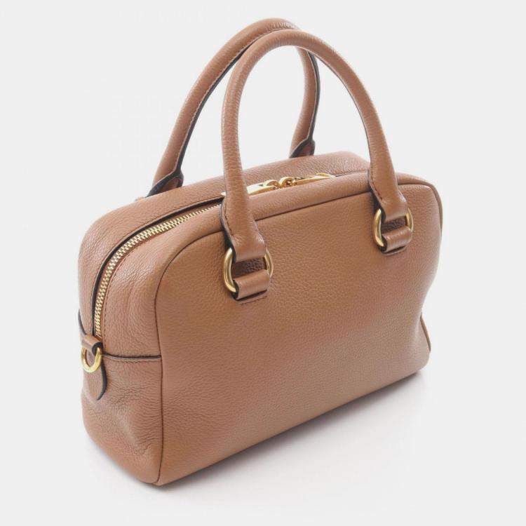 Pre Owned Prada Handbag Leather Brown