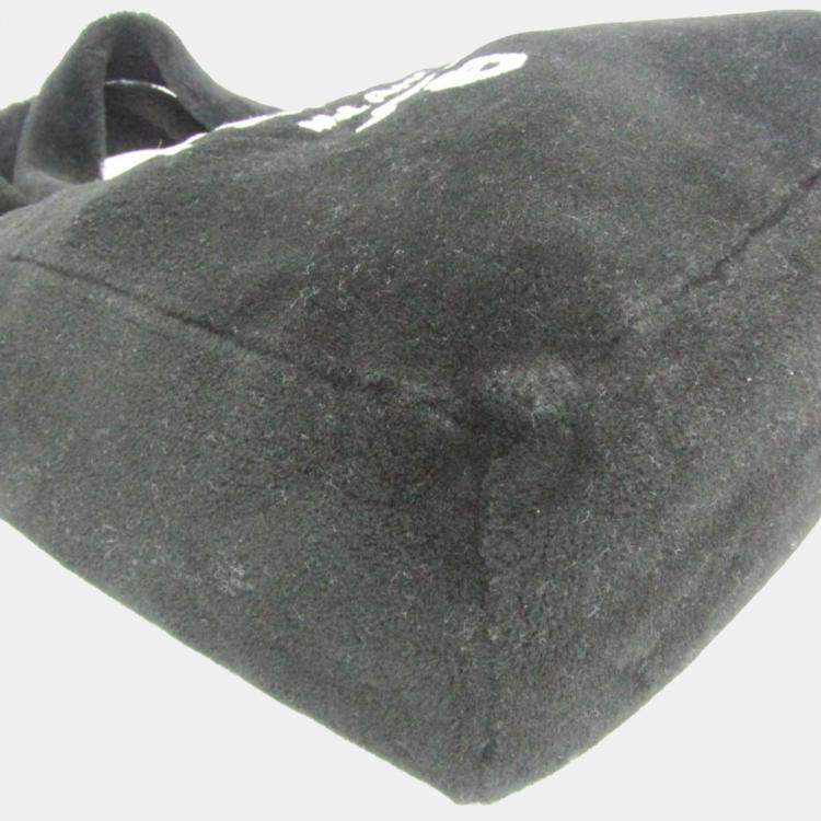 Pre Owned Prada Montone Fur Tote Bag Black