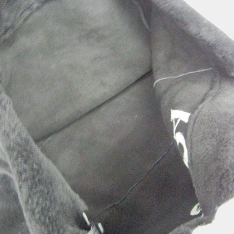 Pre Owned Prada Montone Fur Tote Bag Black