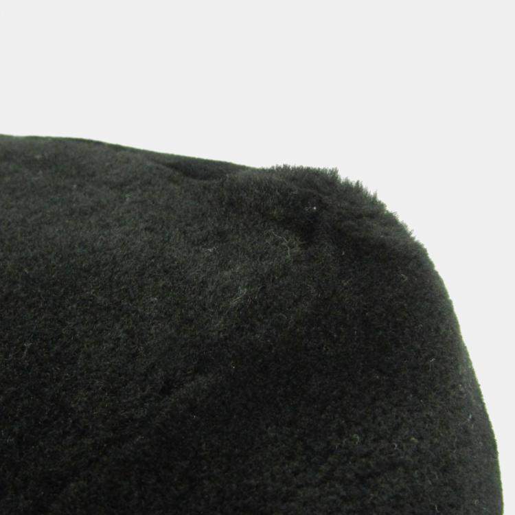 Pre Owned Prada Montone Fur Tote Bag Black