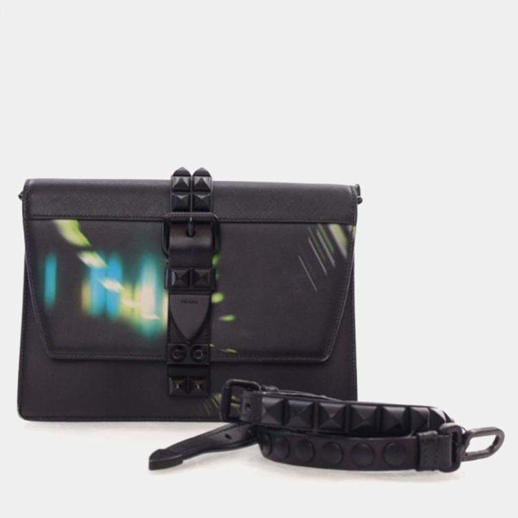Pre Owned Prada Saffiano City Lights Elektra Shoulder Bag
