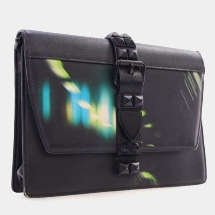 Pre Owned Prada Saffiano City Lights Elektra Shoulder Bag