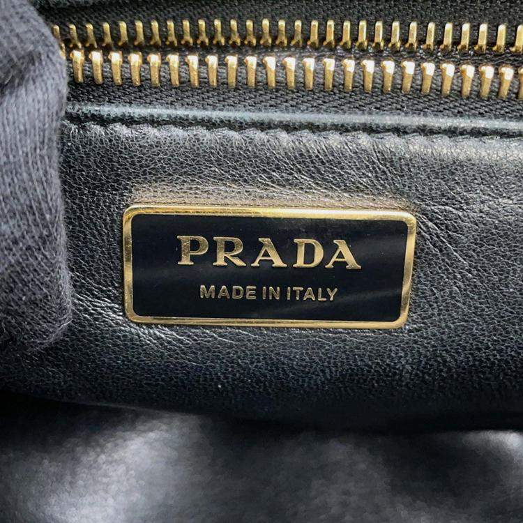 Pre Owned Prada Quilted 2Waybag Black Leather