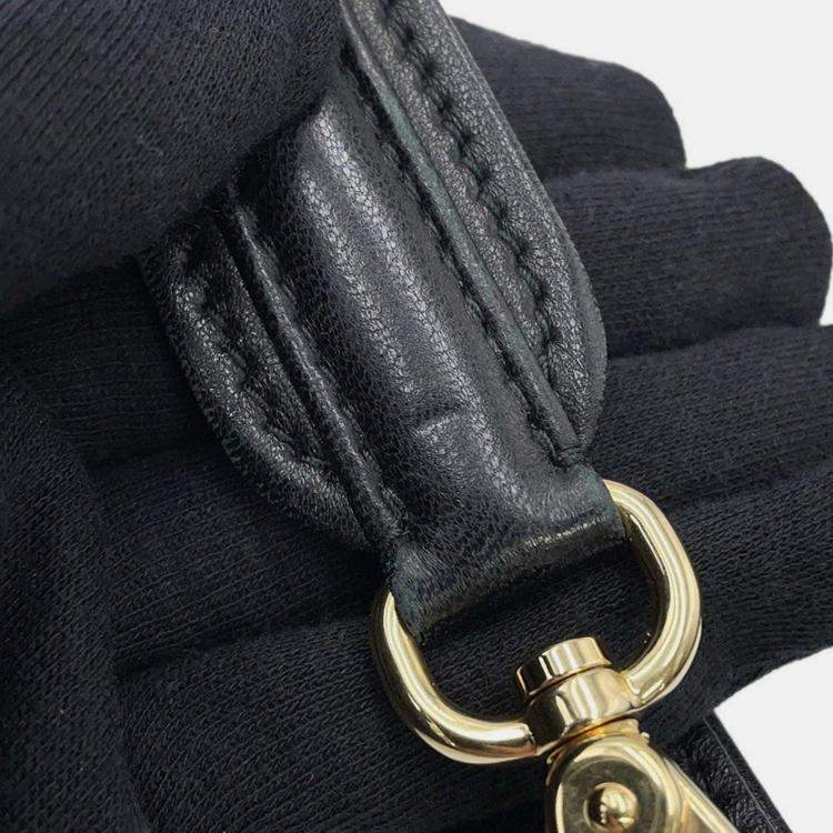 Pre Owned Prada Quilted 2Waybag Black Leather