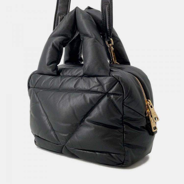 Pre Owned Prada Quilted 2Waybag Black Leather