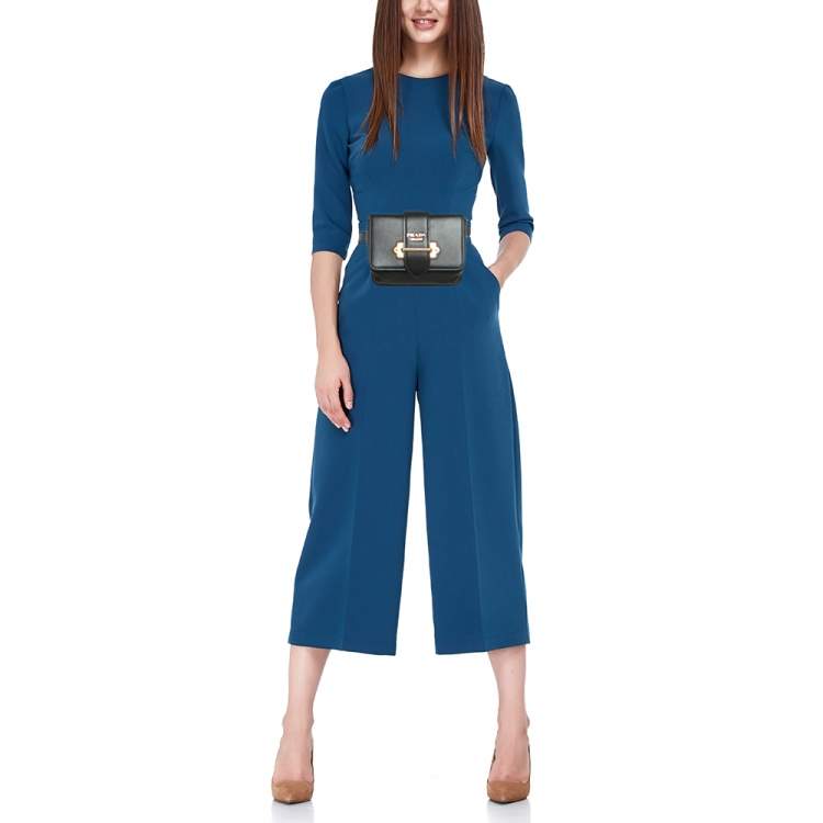 Pre Owned حقيبة خصر برادا جلد كاهير أسود