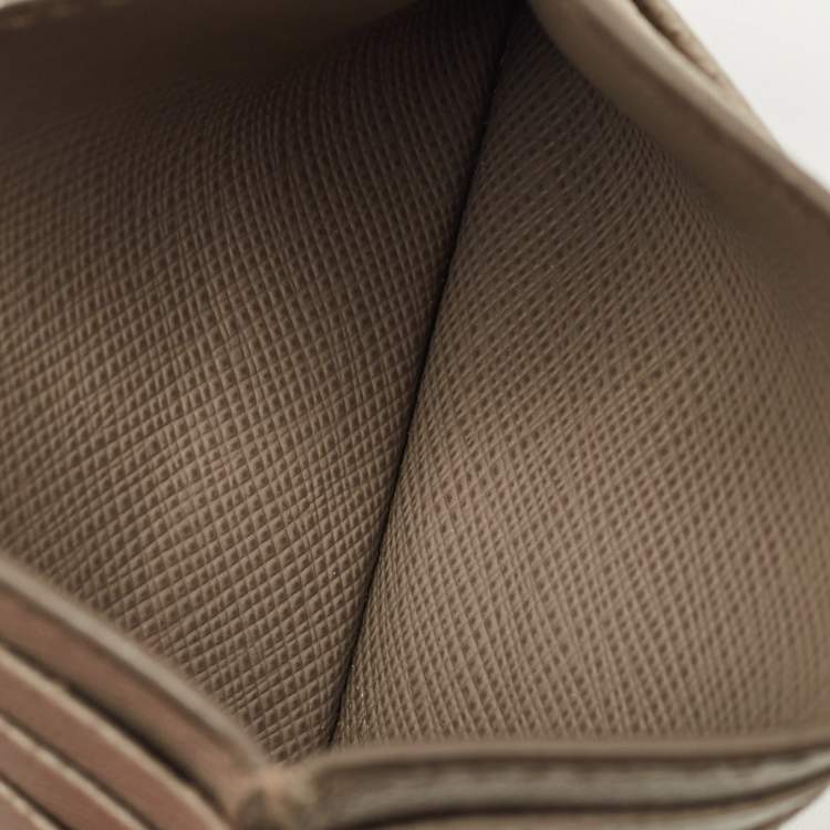 مملوكة مسبقًا حامل بطاقات برادا جلد ميتال رصاصي سافيانو شعار