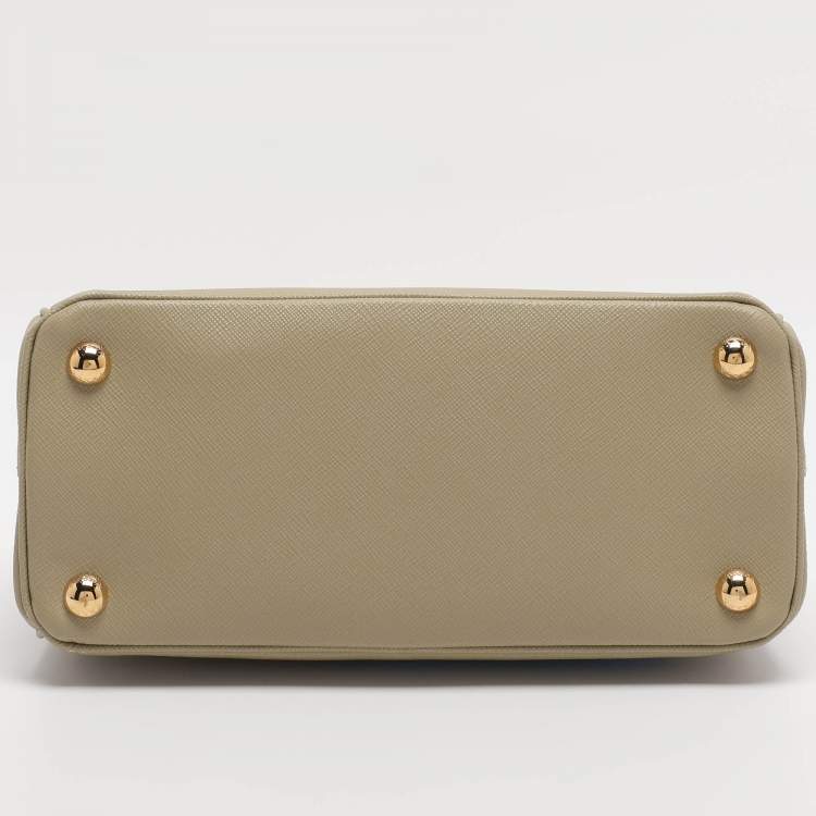 Pre Owned Prada Multicolor Saffiano Print Leather Small Double Zip Tote 