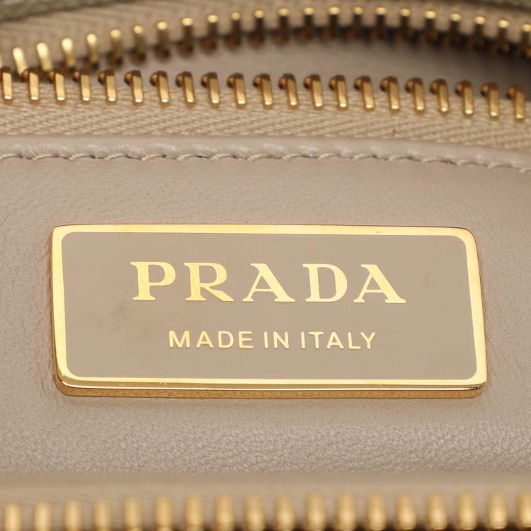 Pre Owned Prada Multicolor Saffiano Print Leather Small Double Zip Tote 