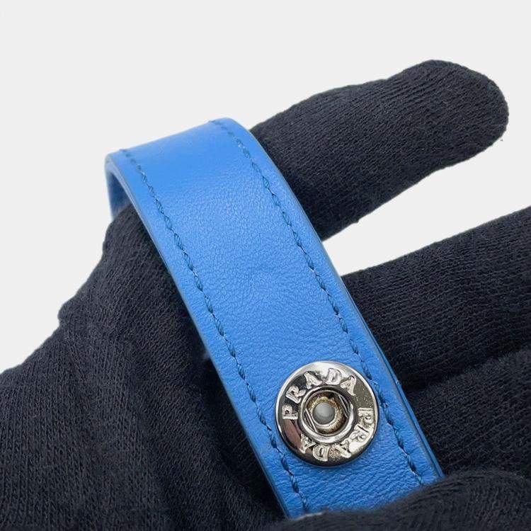 Pre Owned Prada Padded Re-Nylon 2-Way Handbag Light Blue Nylon