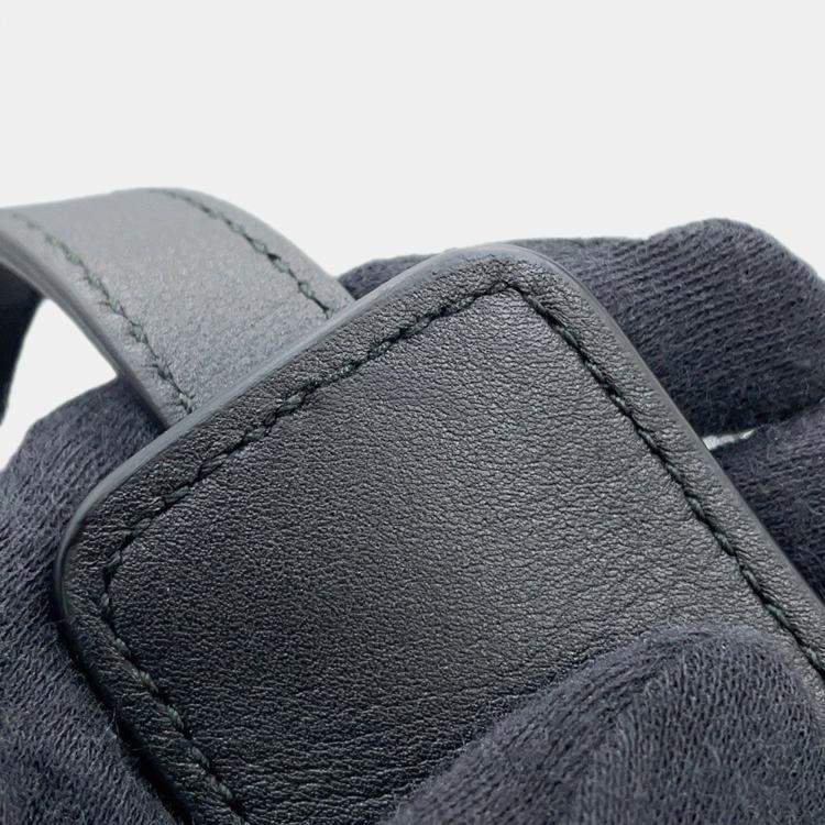 Pre Owned Prada Jacquard 2Way Handbag Black Canvas Leather